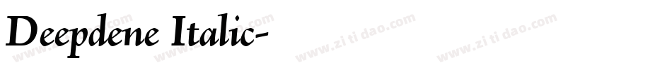 Deepdene Italic字体转换